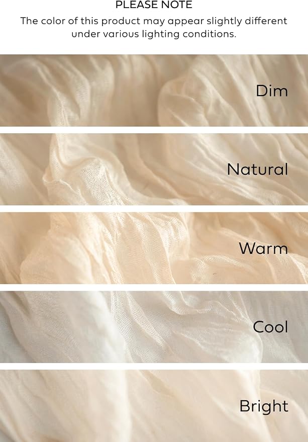 Ling's Moment 10Ft Ivory Cheesecloth Table Runner | Beige Cream White, Gauze - Image 8
