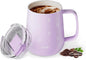 YOME 10oz Bow Light Purple Insulated Coffee Mug by KEEPCOOLSTAYYOU