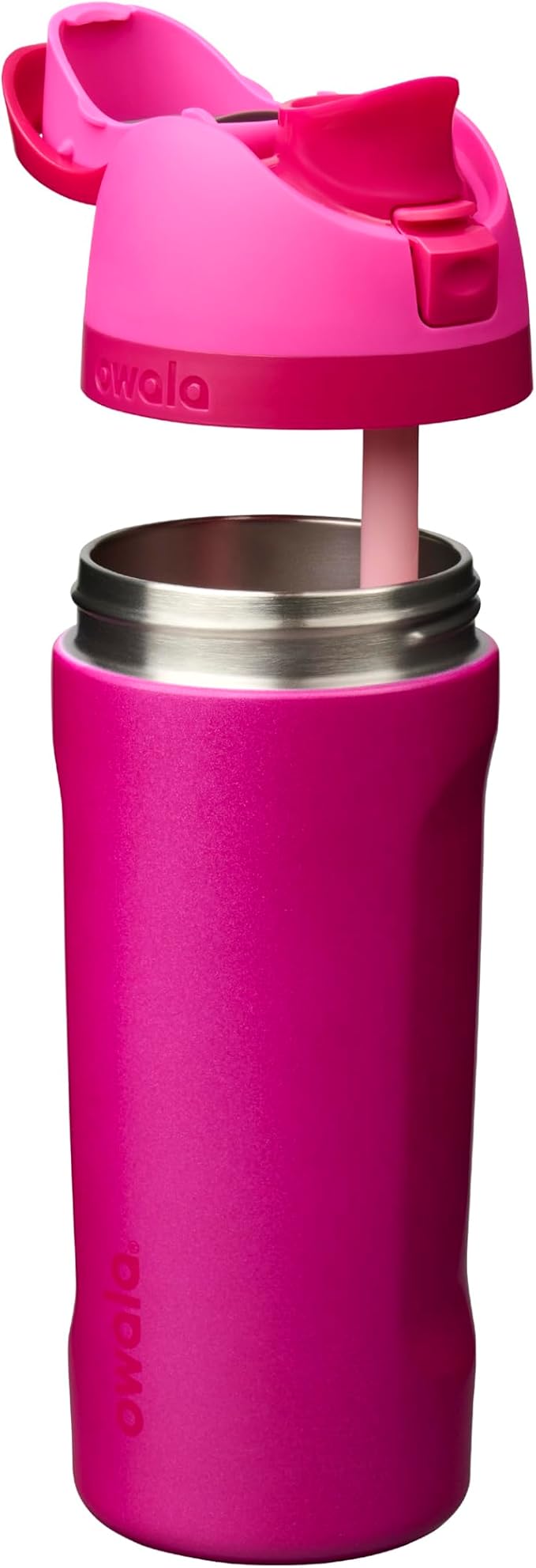 Owala FreeSip Kids Stainless Steel Water Bottle 16 oz Read My Lips - Image 2