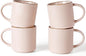 famiware Star Coffee Mug Set for 4, Handcrafted 12 oz Ceramic Stoneware Mugs by Famiware