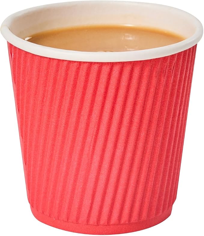 500-CT Disposable Red 4-OZ Hot Beverage Cups by Restaurantware