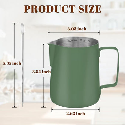 Amrules Milk Frothing Pitcher, 12 oz Milk Frother Cup - Image 2