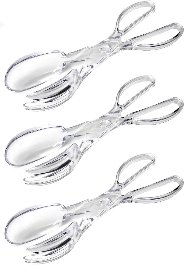 Chef Craft Premium Clear Salad Tongs Heavy Duty Design, 11.25-Inches Long by Chef+Craft