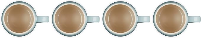 Le Creuset Stoneware Set of 4 Heritage Mugs, 13 oz. each, Sea Salt - Image 4
