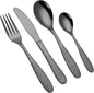 Black Rose Floral Embossed Silverware Set, Mirror Polished Unique Pattern by Unknown