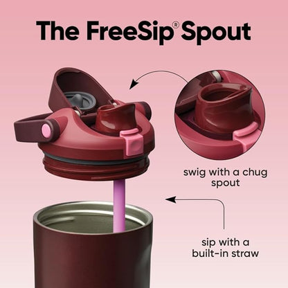 Owala FreeSip Sway Stainless Steel Water Bottle 40 oz Black Cherry - Image 2