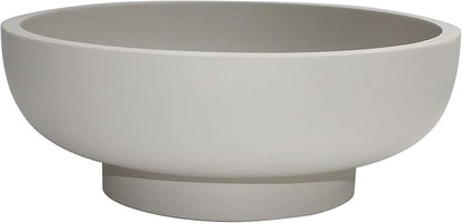 Large Decorative Bowl, Fruit Bowl for Kitchen Counter, Modern Resin Bowl for Home Decor, Key Holder for Entry Table, Grey