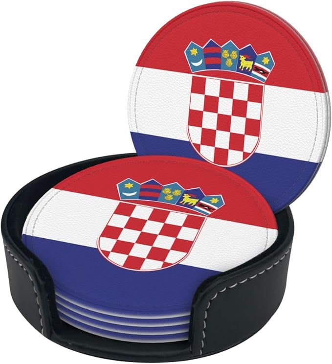 Croatian Flag Coasters for Drinks - Image 2