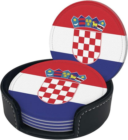 Croatian Flag Coasters for Drinks - Image 2