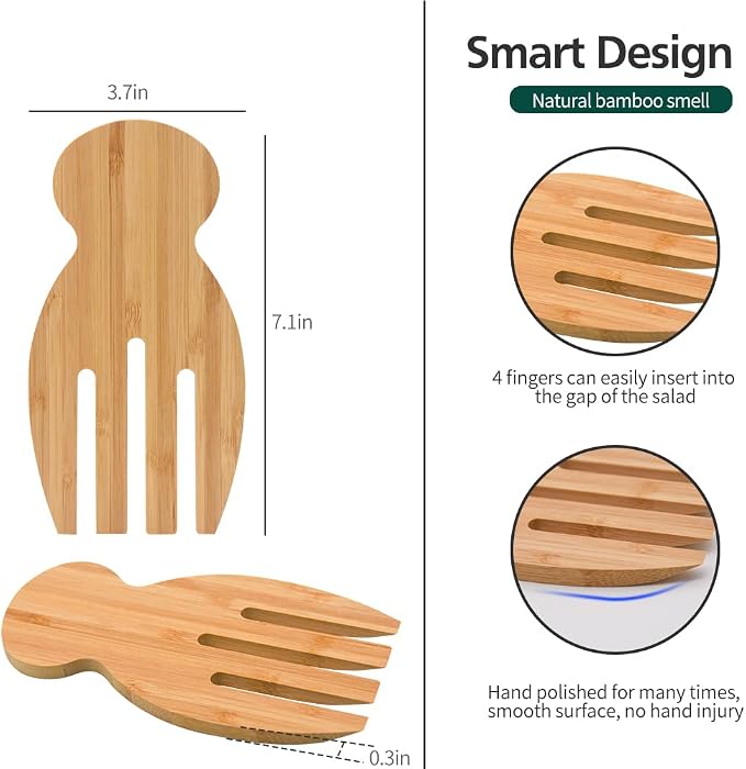 Bamboo Salad Hands, Fruit on Your Kitchen - Image 5