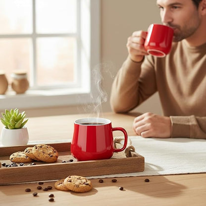 Teocera Coffee Mugs Set of 6-12oz Chip-Resistant Ceramic Cups - Image 5