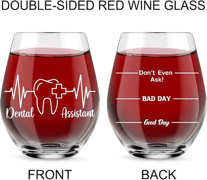 AGMDESIGN Funny Dental Assistant Wine Glass Gift Box, Appreciation Gifts - Image 2