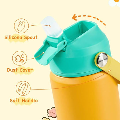 Kerilyn 12oz Kids Water Bottle 2 Pack, Stainless Steel Insulated Water Bottle - Image 3