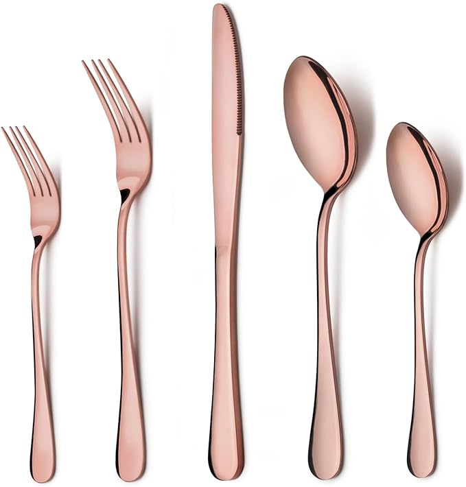 LIANYU 10-Piece Copper Silverware Set by LIANYU