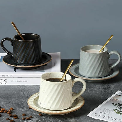 Vintage Ceramic Tea Cup and Saucer Set - Image 3