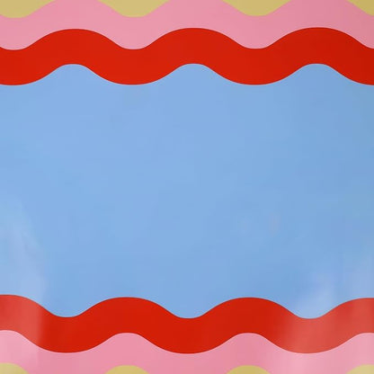 Packed Party Scalloped Soiree Party Paper Table Runner – 25 Ft Blue Center - Image 7