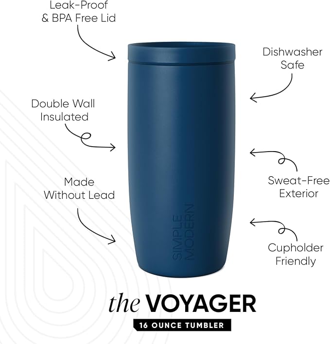 Simple Modern Halloween Travel Coffee Mug 360° Lid | 16oz | Pumpkins | Voyager - Image 6