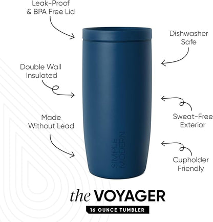 Simple Modern Halloween Travel Coffee Mug 360° Lid | 16oz | Leaves | Voyager - Image 6