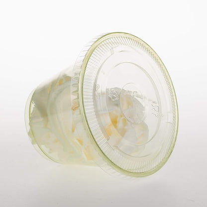 Golden Apple, 9oz-50sets Green Plastic Cups with Clear Flat no Hole lids…
