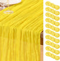 DeZerlor Lemon Yellow Cheesecloth Table Runners 10 Pack Summer Boho Runners | by DeZerlor