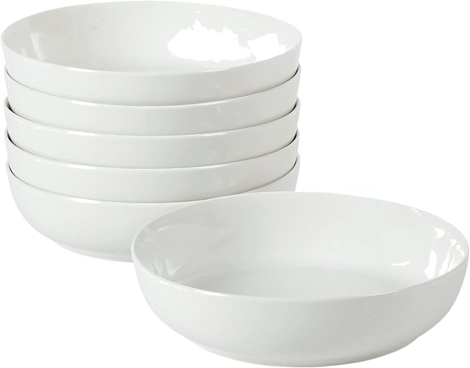 Gibson Home Zen Buffet Pasta Bowls Set of 6, 41oz Porcelain Salad Bowls and by GibsonHomewares
