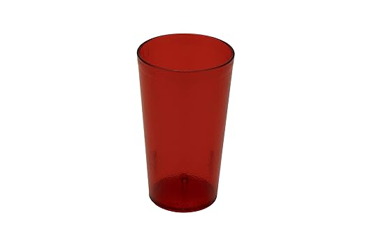 G.E.T. 6612-1-R-EC Heavy-Duty Plastic Restaurant Tumblers, 12 Ounce, by GET
