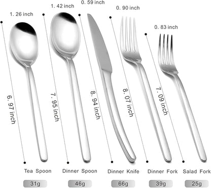 Silverware Set (20, Silver Classic Set02)