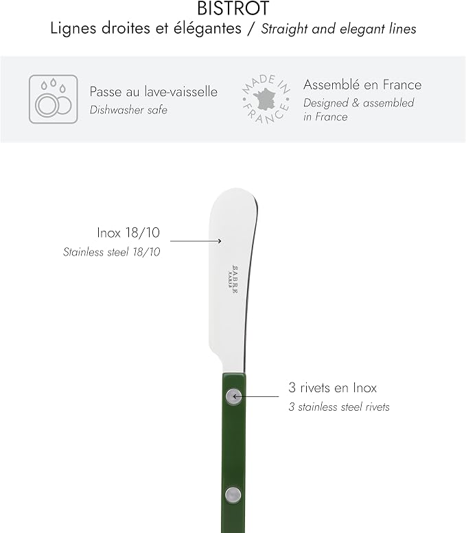 Sabre Paris - Set of 2 Spreader Knives 5.5 inches - Bistrot Collection - Perfect - Image 3