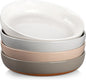 MALACASA 48 Oz Pasta Bowls Set of 4, Stoneware Dinner Bowls, Chip-Resistant by MALACASA