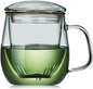 Glass Tea Cup with Infuser and Lid, 17.6oz/520ml Large Borosilicate Teacup by DOPUDO
