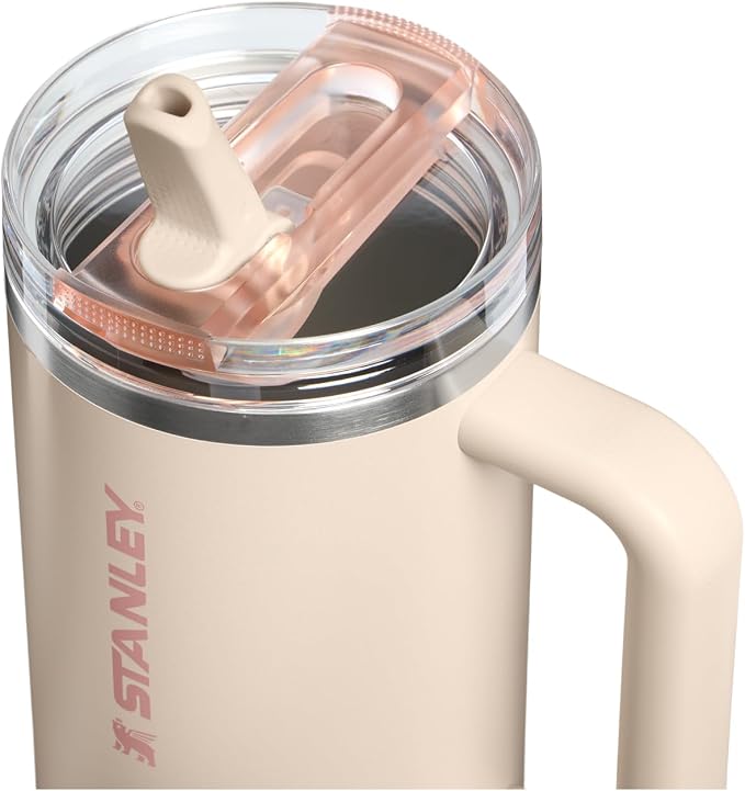 STANLEY Quencher ProTour Flipstraw Tumbler, 40 oz, Champagne | Built-In Straw & - Image 2