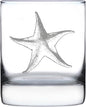 Bevvee Starfish Rocks Glass - Beach Themed Decor and Decorative Ocean Glassware Gifts for Women and Men - 10.25 Oz Glasses