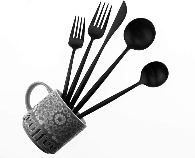 20-Piece 18/10 Stainless Steel Flatware Silverware, Luxury Dinnerware Set - Image 6