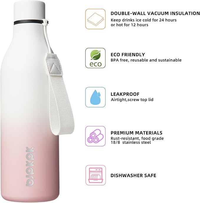 BJPKPK 25oz Insulated Water Bottle, Stainless Steel Bottle - Image 2
