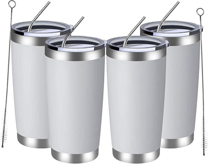 MEWAY 20oz Tumbler 4 Pack Double Wall Vacuum Insulated Travel Mug Bulk by MEWAY