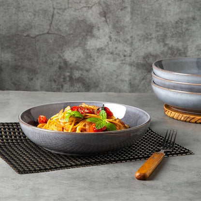 AmorArc 8.5'' Large Pasta Bowls, 36oz Stoneware Pasta Serving Bowls Set of 6 - Image 3