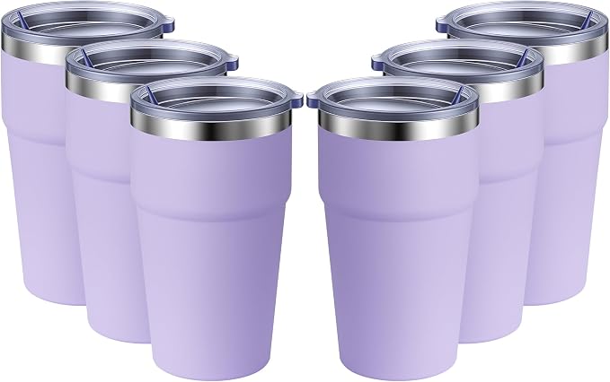 MEWAY 16oz Tumbler Double Wall Vacuum Insulated Travel Mug Bulk, Stainless by MEWAY