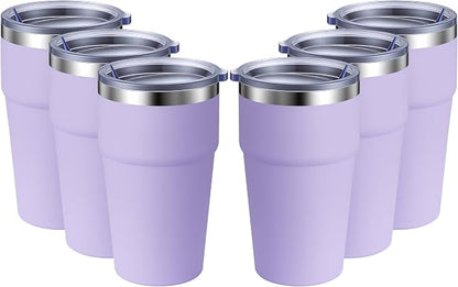 MEWAY 16oz Tumbler Double Wall Vacuum Insulated Travel Mug Bulk, Stainless by MEWAY