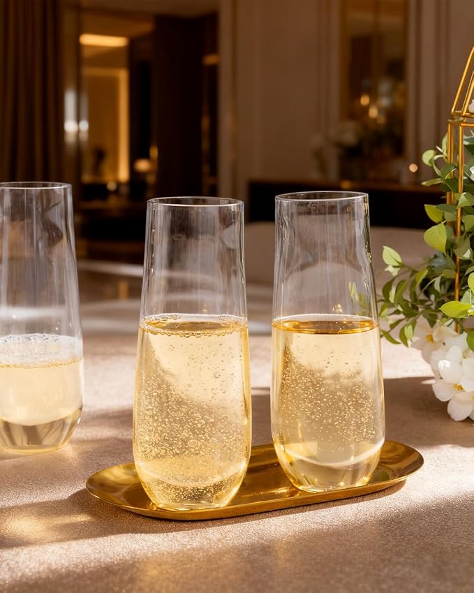 Ciaell 48 Pack Plastic Champagne Flutes - Image 9