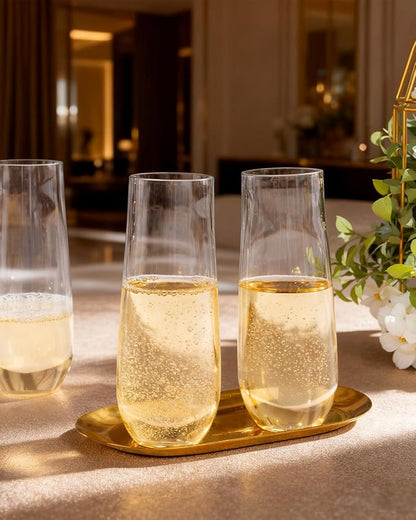 Ciaell 24 Pack Plastic Champagne Flutes - Image 2