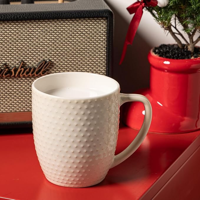 16 oz Coffee Mugs Set of 4, Porcelain Coffee Cups Ceramic, Farmhouse Mug - Image 4