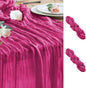 Cheesecloth Table Runner Fushia 10FT Boho Gauze Runner, 2 Pack | 120 Inch by Wokceer