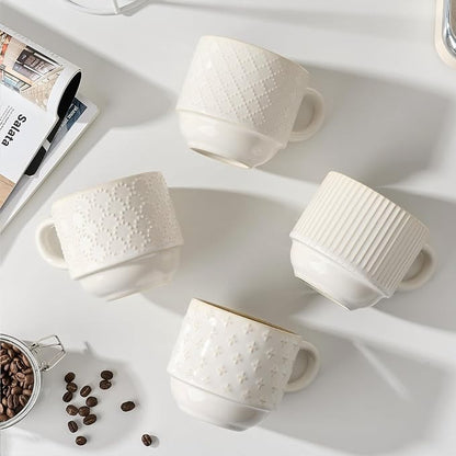 JIEMEI HOME Large Ceramic Coffee Mug Set of 4 - Image 7