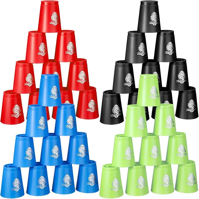Libima 48 Pcs Sports Stacking Cups Set Stacking Cup Classic Games Speed by Libima