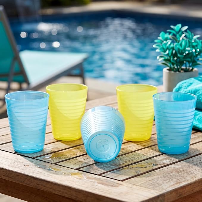 Dicunoy 32 Pack 8oz Reusable Plastic Cups, Small Drinking Tumbler, Unbreakable - Image 7