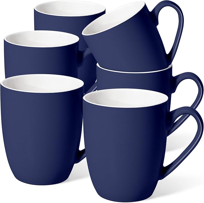 Urbanstrive 16 oz Large Coffee Mugs Set of 6 Ceramic Coffee Mug White Coffee by Urbanstrive