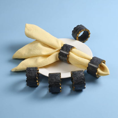 Rustic Epoxy Resin Napkin Rings, each 2x2x1 in., smooth finish, holiday dinners - Image 6