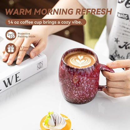 Sakura Nebula Ceramic Coffee Mug - 14 oz Unique Mug - Image 5