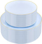 PULOTE 100PCS Blue Plastic Plates by PULOTEpartywareWesupplyproductsandyouenjoylife