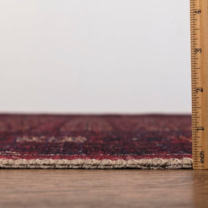 Keen Home Design 10x14 Rug - Machine Washable Area Rug with Non-Slip Backing, Ideal for Living Room, Dining Room, Bedroom - Vintage, Easy Clean, Durable, Low Pile Rug - (9'7" x 14')